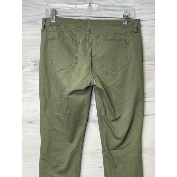 J Crew Jeans Womens 27 Olive Green Stretch Skinny Pants E6687 Mid Rise Casual - Picture 14 of 16